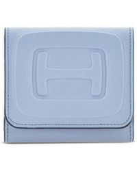 Hogan - Logo-embossed Leather Bi-fold Wallet - Lyst