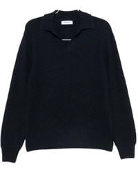 Gran Sasso - Ribbed-Knit Polo-Collar Sweater - Lyst