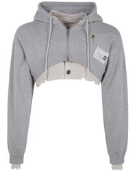 Maison Mihara Yasuhiro - Cropped Layered Hoodie - Lyst