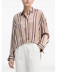 MARC AUREL - Striped Button-Up Shirt - Lyst