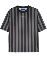 AWAKE NY - Gestreiftes T-Shirt Mit Logo-Stickerei - Lyst