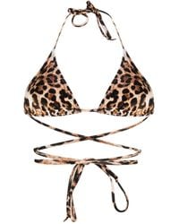 Vetements - Leopard-print Velour Bikini Top - Lyst