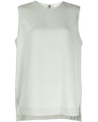 Calvin Klein - Twill Sleeveless Top - Lyst