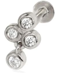 Lark & Berry - 14Kt Trio Diamond Earring - Lyst