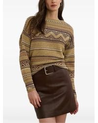 Ralph Lauren - Maglione A Righe Con Scollo A Barca - Lyst