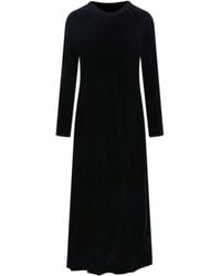 Aspesi - Midi Dress With Round Neckline And Flared Hem - Lyst