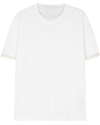 Eleventy - T-Shirt mit Kontrastdetails - Lyst