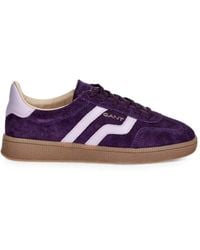 GANT - Suede Logo-Print Sneakers - Lyst