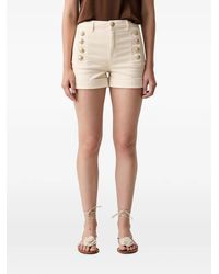 ViCOLO - Button-Embellishment Short - Lyst