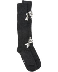 Simone Rocha - Embellished Rose Knee Socks - Lyst