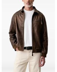 Mos Mosh - Veste En Cuir Mmgthom À Fermeture Zippée - Lyst