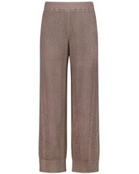 Brunello Cucinelli - Ribbed-Knit Metallic-Thread Trousers - Lyst
