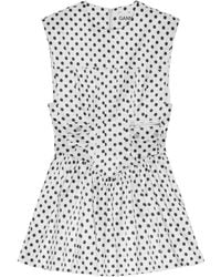 Ganni - Polka Dots Mini Dress - Lyst