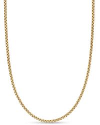 David Yurman - 18Kt Box Chain Necklace (2.7Mm) - Lyst