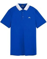 J.Lindeberg - Logo-Embroidered Colour-Block Polo Shirt - Lyst