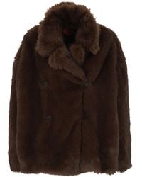 Thelatest - Faux-Fur Double-Breasted Jacket - Lyst