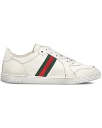 Gucci - Stretch Leather Sneakers - Lyst