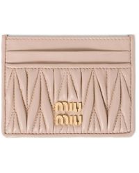 Miu Miu - Matelassé Leather Cardholder - Lyst