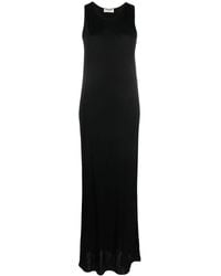 Saint Laurent - Sleeveless High-Shine Jersey Dress - Lyst
