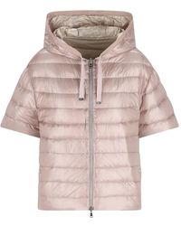 Herno - Hooded Short-Sleeve Coat - Lyst