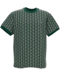 Lacoste - Geometric-Print T-Shirt - Lyst
