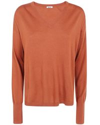 Aspesi - V-Neck Wool Sweater - Lyst