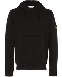 Stone Island Kapuzenpullover mit Logo-Patch - Schwarz