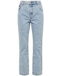 Philipp Plein - Vaqueros Rectos Con Borde Sin Rematar - Lyst