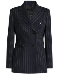 Kiton - Pinstripe Double-Breasted Blazer - Lyst