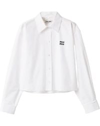 Miu Miu - Camisa de algodón y popelina - Lyst