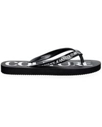 Versace Jeans Couture - Logo-Print Flip-Flops - Lyst