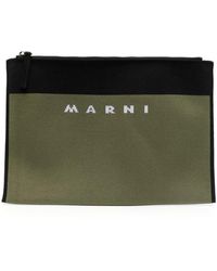 Marni - Logo-Jacquard Clutch Bag - Lyst