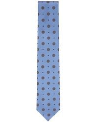 ZEGNA - Geometric-Print Silk Tie - Lyst