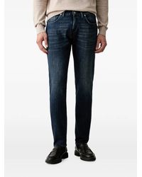 KARL LAGERFELD - Logo-Patch Whiskered Jeans - Lyst