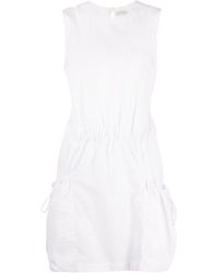 Moncler - Sleeveless Cotton Mini Dress - Lyst