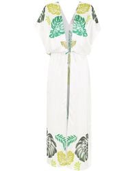 Amir Slama - Palm Leaf-Print Beach Dress - Lyst