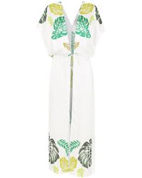 Amir Slama - Palm Leaf-Print Beach Dress - Lyst