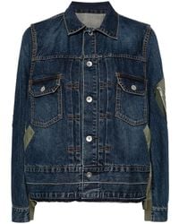 Sacai - Panelled Denim Jacket - Lyst
