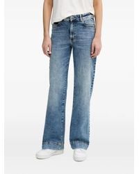 Benetton - Vaqueros Anchos Con Efecto Descolorido - Lyst
