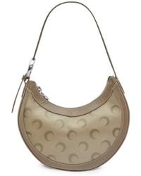 Marine Serre - Faded-Leather Moon Eclips Mini Bag - Lyst