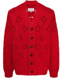 Maison Margiela - Pointelle-knit Wool Cardigan - Lyst