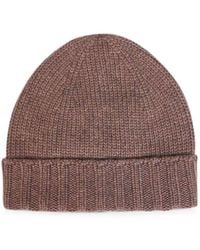 D4.0 - Ribbed-Knit Wool Beanie Hat - Lyst