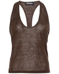 EB DENIM - Valley Sheer Racer Tank Top - Lyst