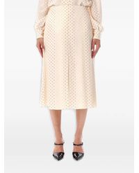 Valentino Garavani - Midi Star-Print Vlogo Skirt - Lyst