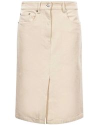 A.P.C. - Denim Split Skirt - Lyst