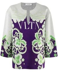 Valentino Garavani - Vltn Floral-Print Sweatshirt - Lyst