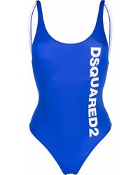 DSquared² - Logo Print Swimsuit - Lyst