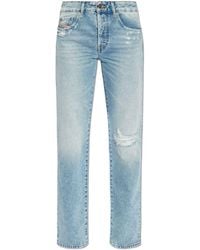 DIESEL - 1989 D-mine Mid-rise Straight-leg Jeans - Lyst