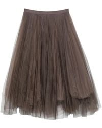 Marc Le Bihan - Tulle Layered Midi Skirt - Lyst