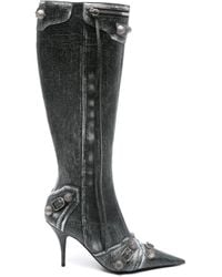 Balenciaga - Cagole Leren Enkellaarzen 90 Mm - Lyst